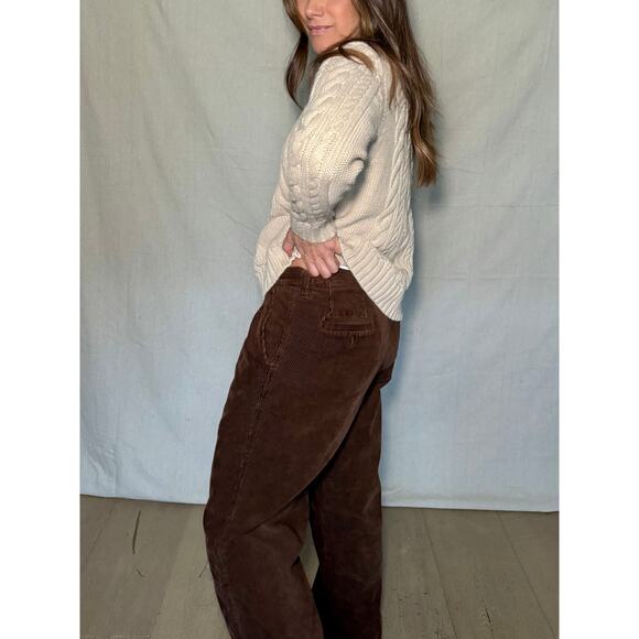 Vintage Chocolate Brown Corduroy Trousers - Picture 3 of 9